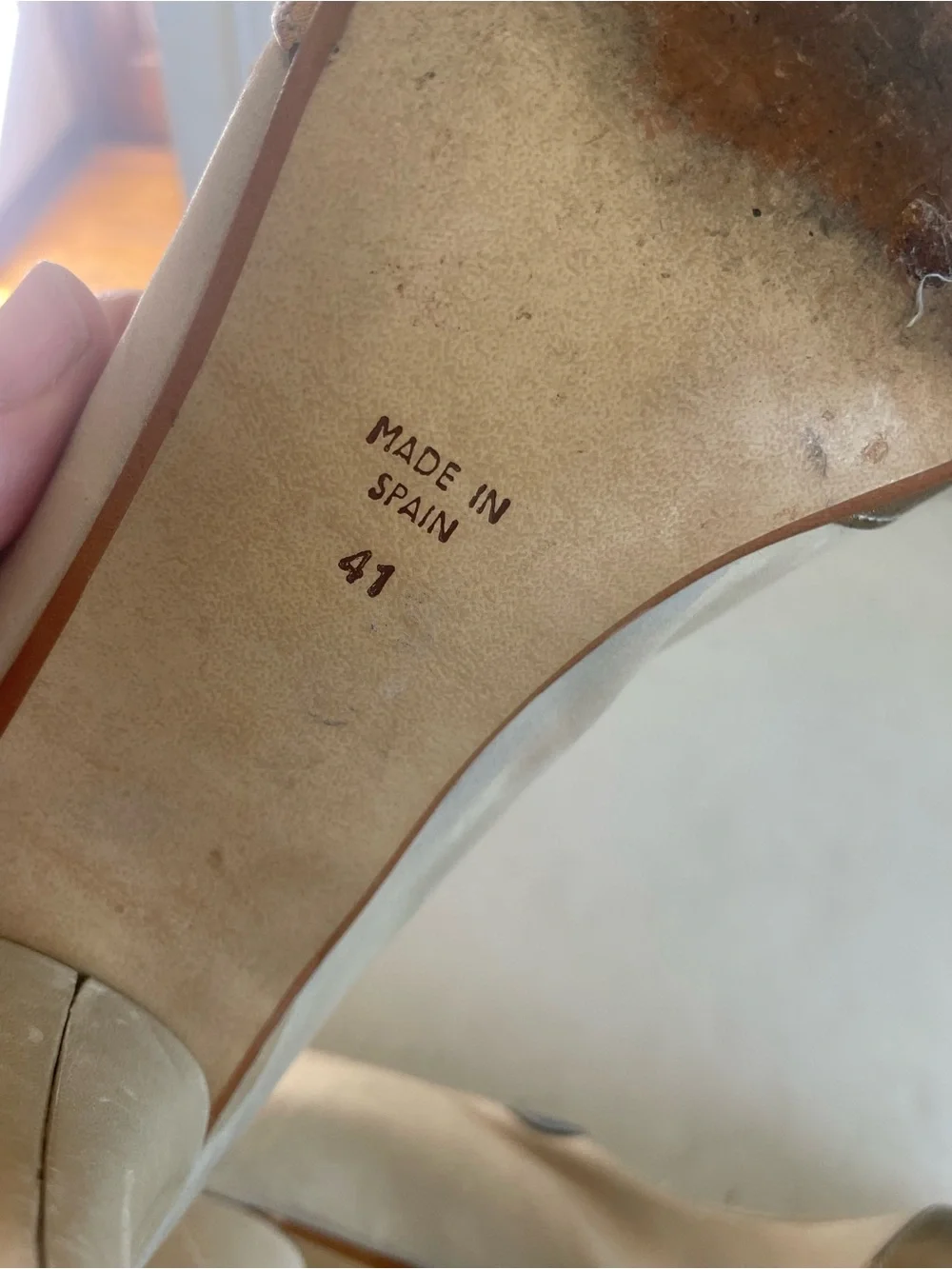 Jeffrey Campbell Ivory Leather Heels with Gold & Silver Accents - size 41